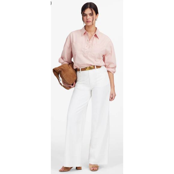 Madewell Superwide-Leg Jeans: Airy Denim Edition in Tile White Size 32 - Picture 1 of 13